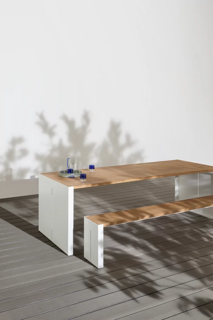 PANCO EP191 outdoor table with top in wood iroko Lapalma