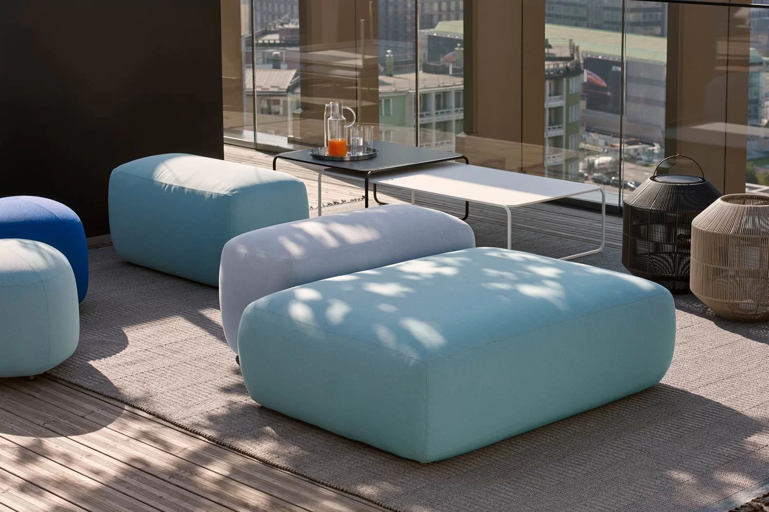Outdoor pouf seating sales