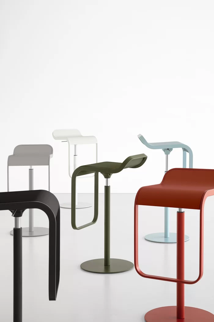 LEM S79 | Height-adjustable stool: Chromed frame H55 ÷ 67 - Lapalma