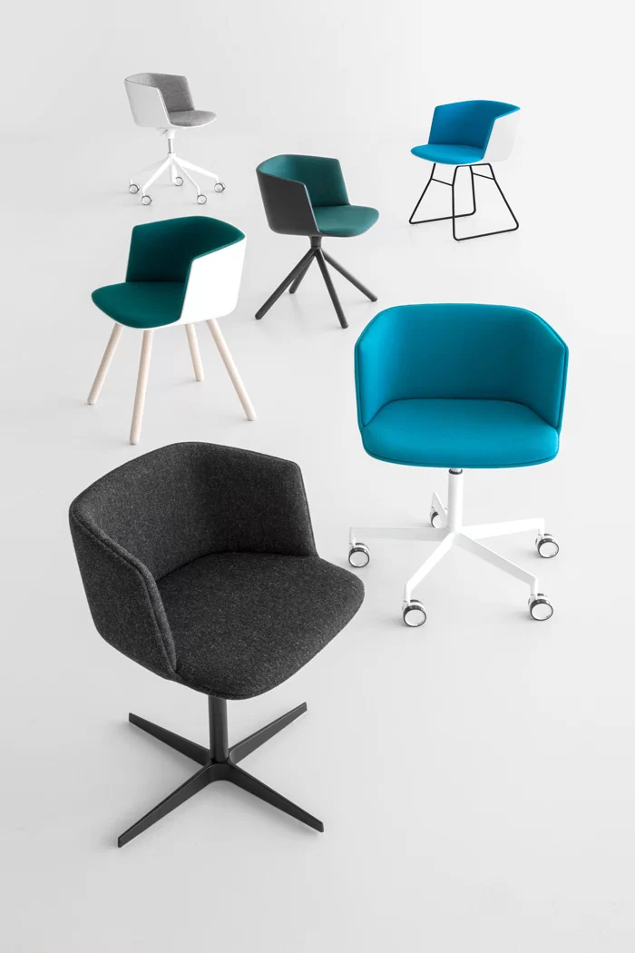 CUT S186-187 | Office chair: Height-adjustable, on castors - Lapalma