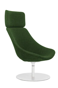 AUKI S112p | Upholstered lounge chair: metal legs and with