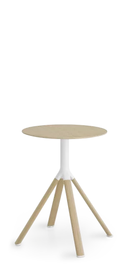 FORK P120 | Round designer table: with wood or Fenix top Ø60 ÷ 70