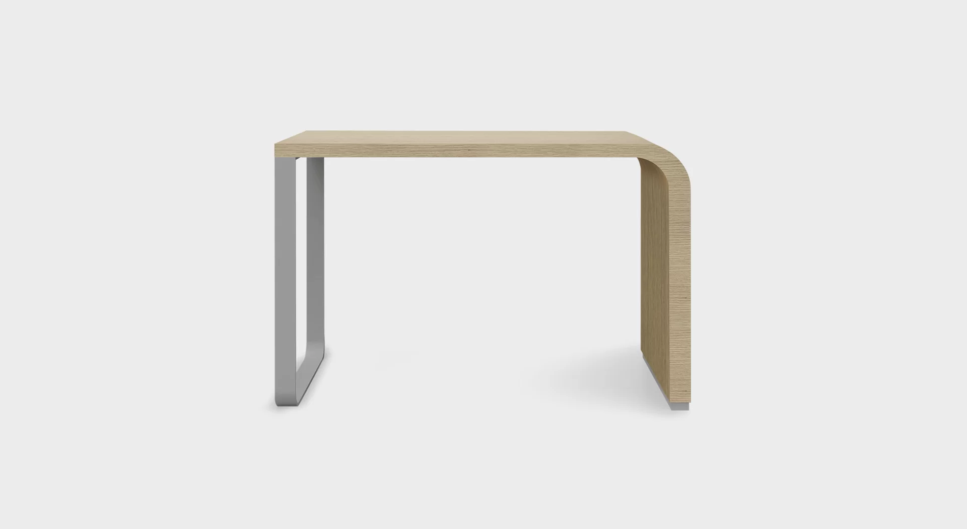 BRUNCH h90 | Modular L-shaped Brunch table: in curved wood L.140
