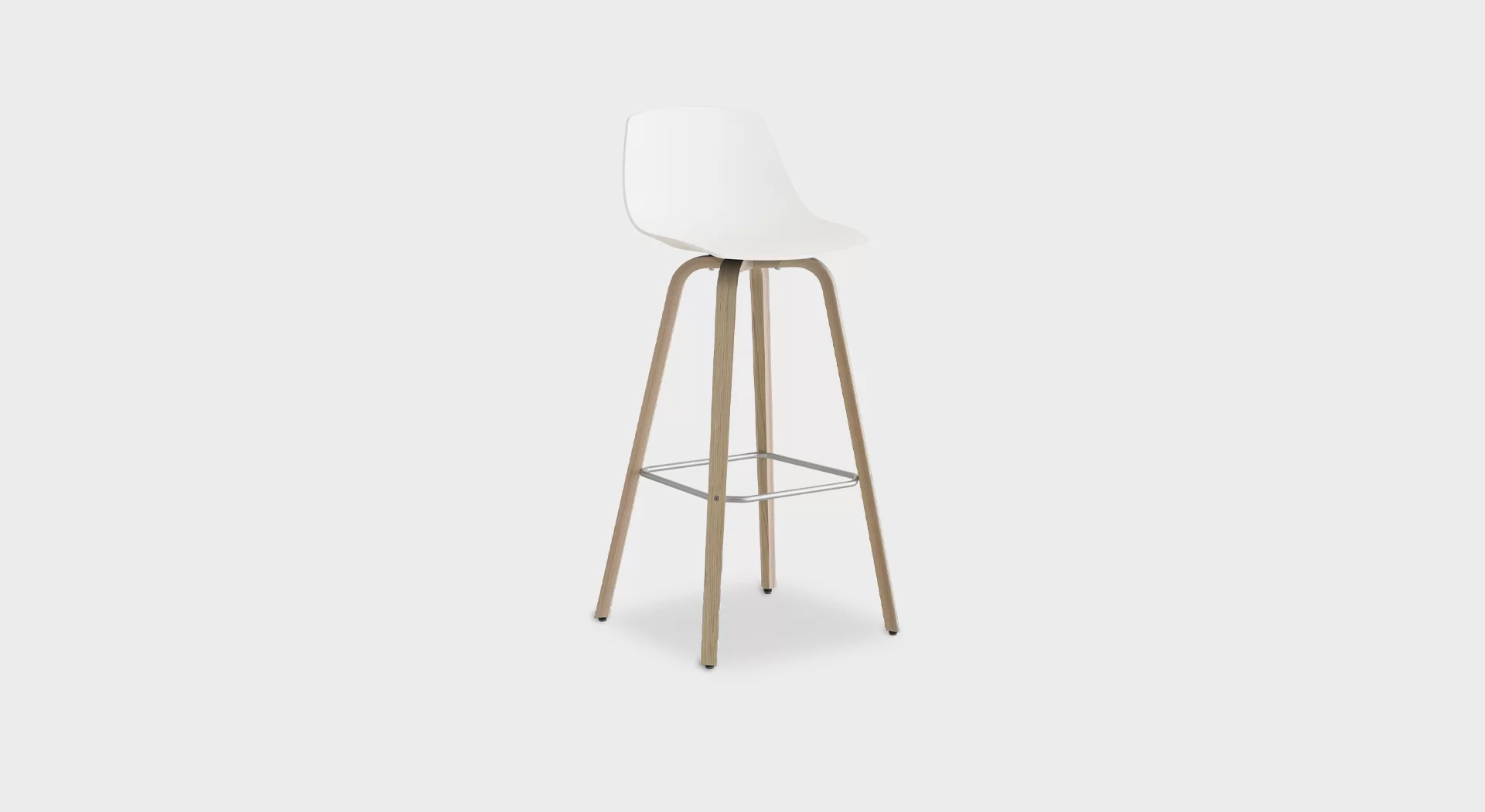 MIUNN S105_75  Stool with wood legs: for kitchens or restaurants