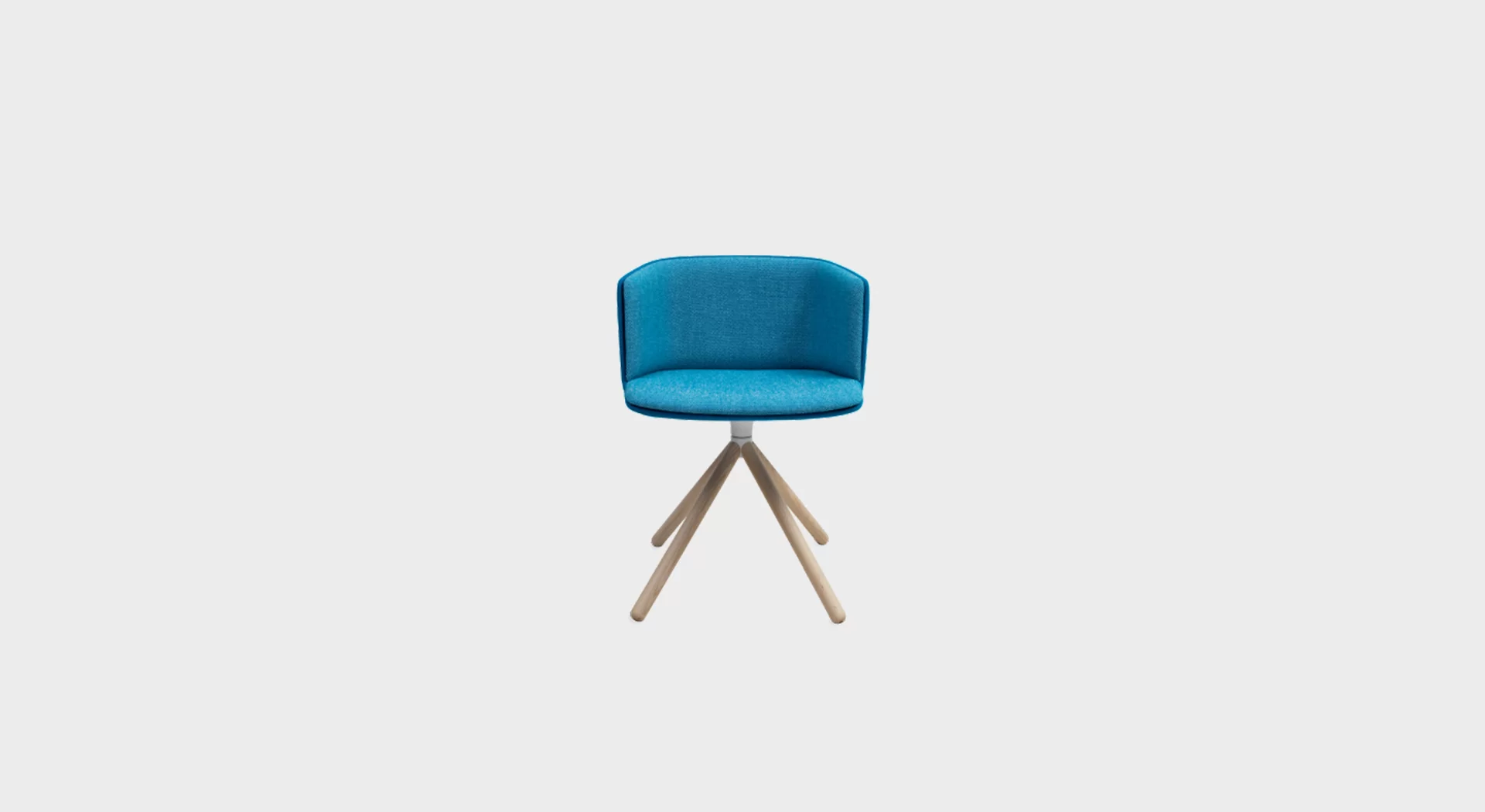 CUT S147-148 | Upholstered chair: Swivel with wood legs