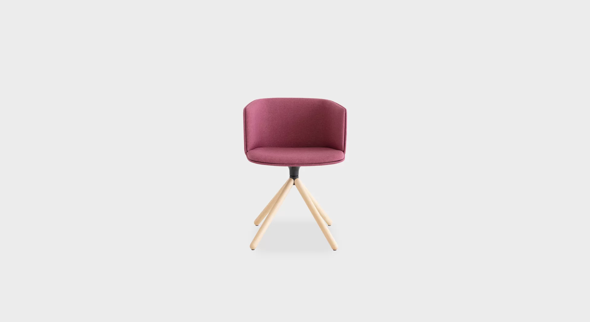 CUT S147-148 | Upholstered chair: Swivel with wood legs - Lapalma