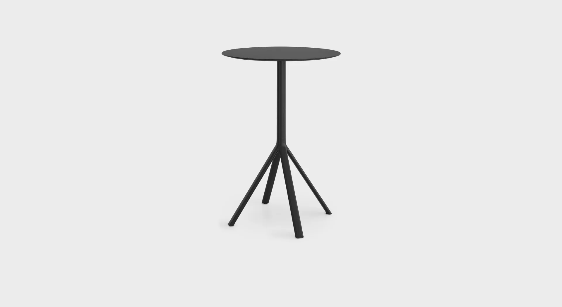 FORK P121 High round table with wood or Fenix top Ø60 ÷ 70 ÷ 80 H110