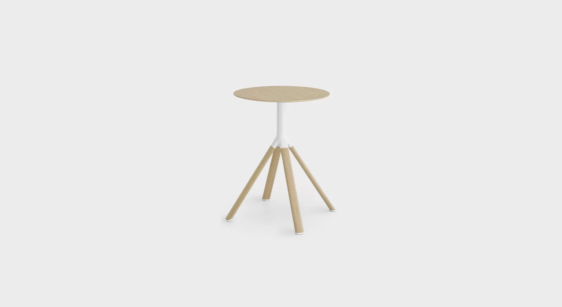 FORK P120 | Round designer table: with wood or Fenix top Ø60 ÷ 70