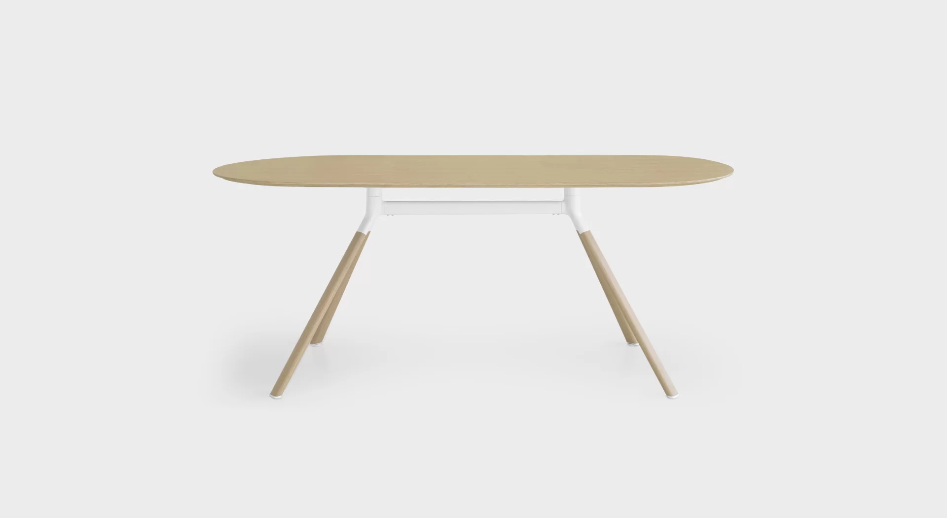 FORK P127 | Minimalist office table: with wood or Fenix top 160x80