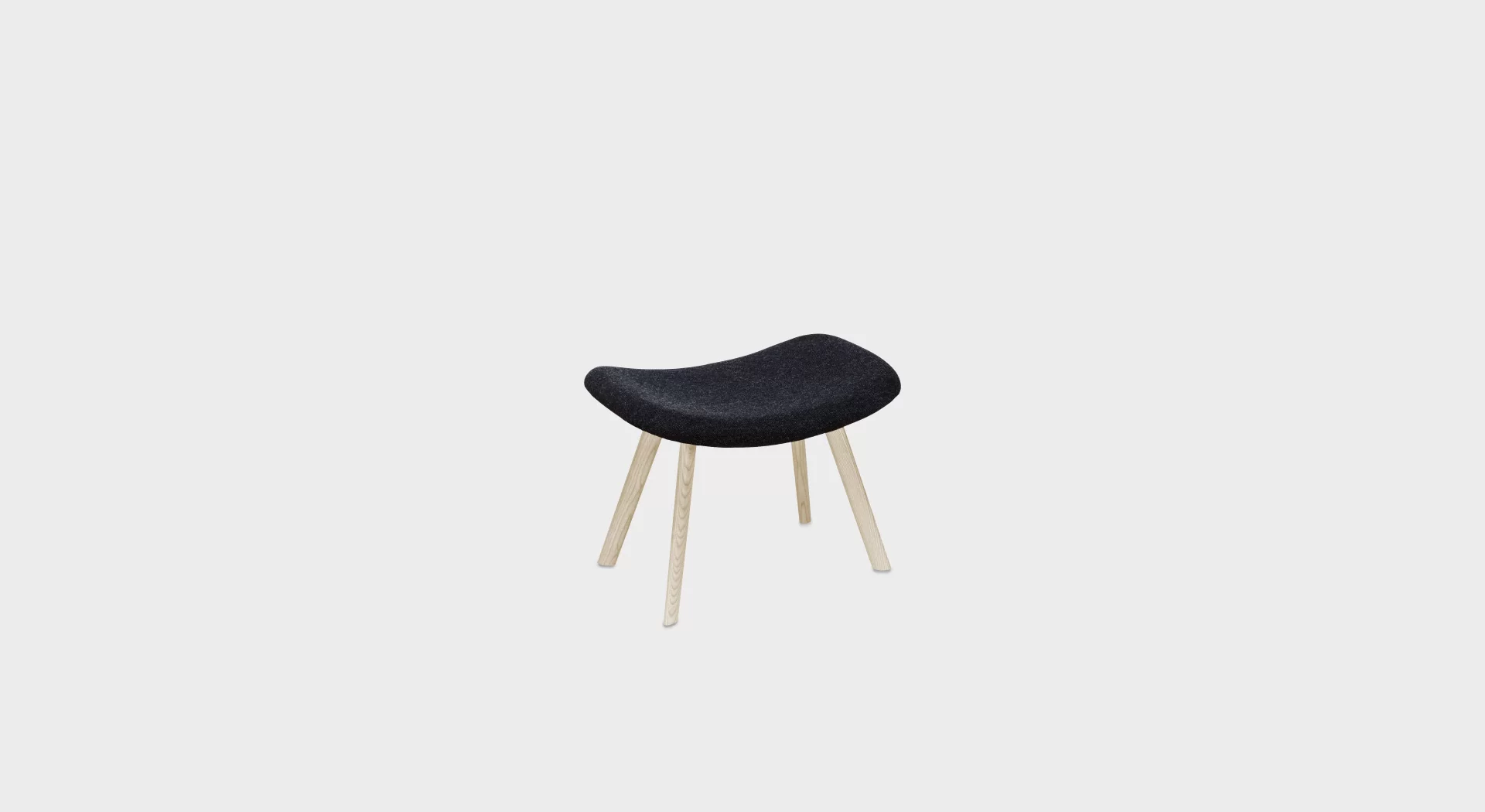 AUKI S116 | Upholstered footrest: wood legs - Lapalma