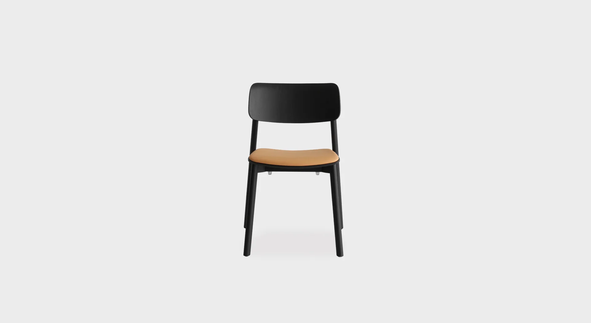 OIVA | S371 stackable wooden chair with seat-pad - Lapalma