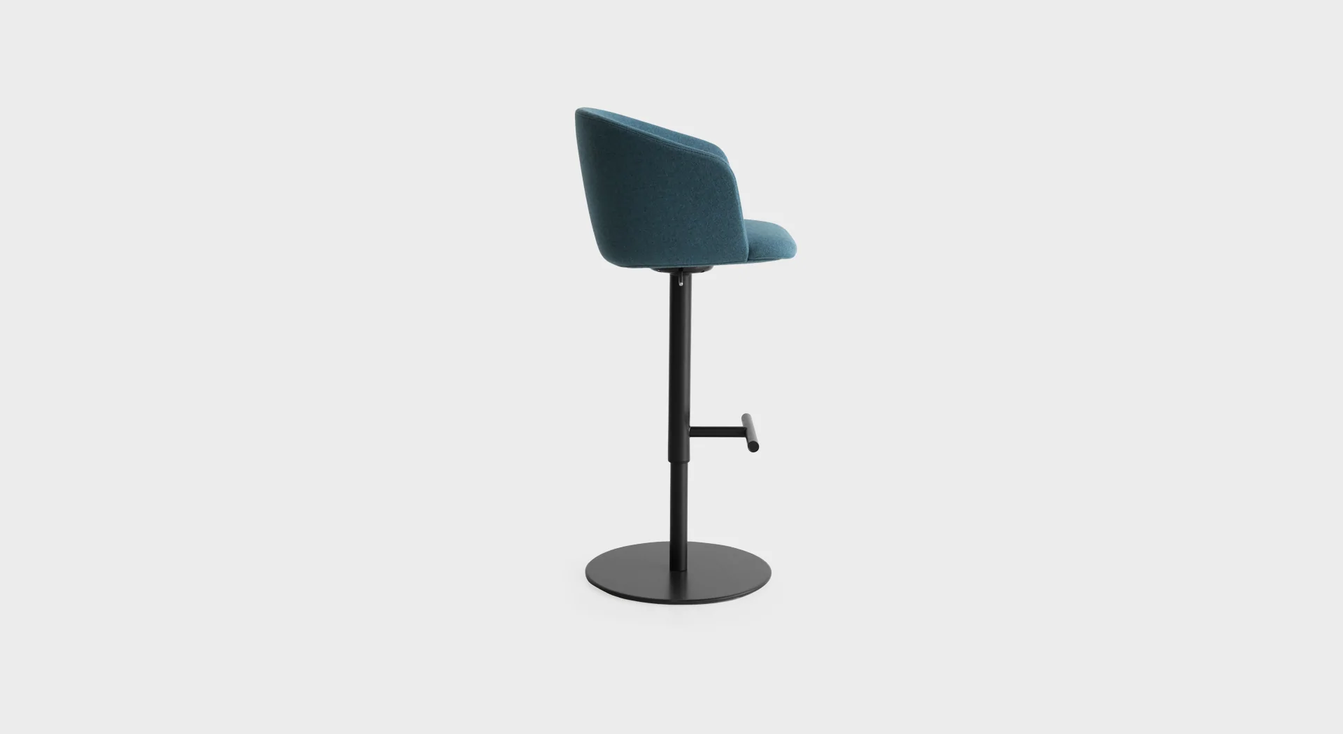 GLOVE | An upholstered height-adjustable stool for contract and