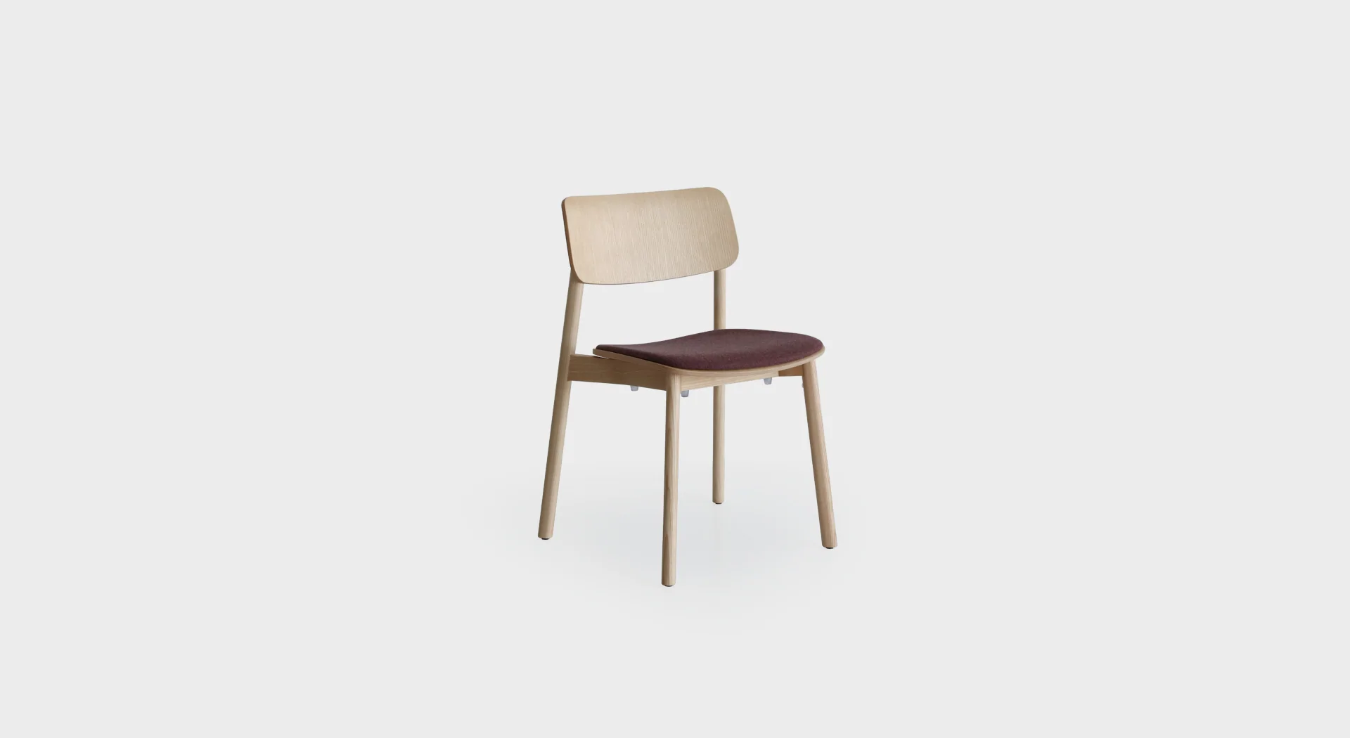 OIVA | S371 stackable wooden chair with seat-pad - Lapalma OIVA | S371 stackable wooden chair with seat-pad - Lapalma