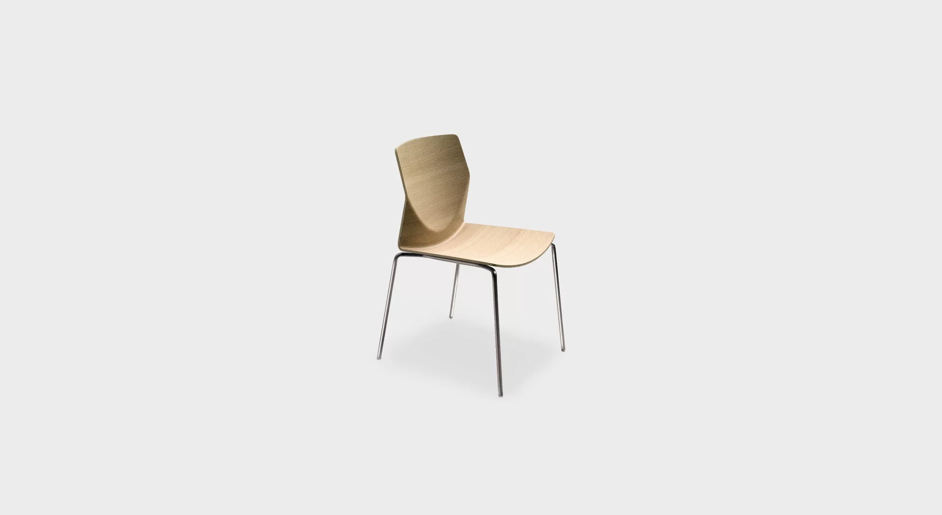 KAI S38 | Ergonomic chair: Stackable in wood or fabric - Lapalma