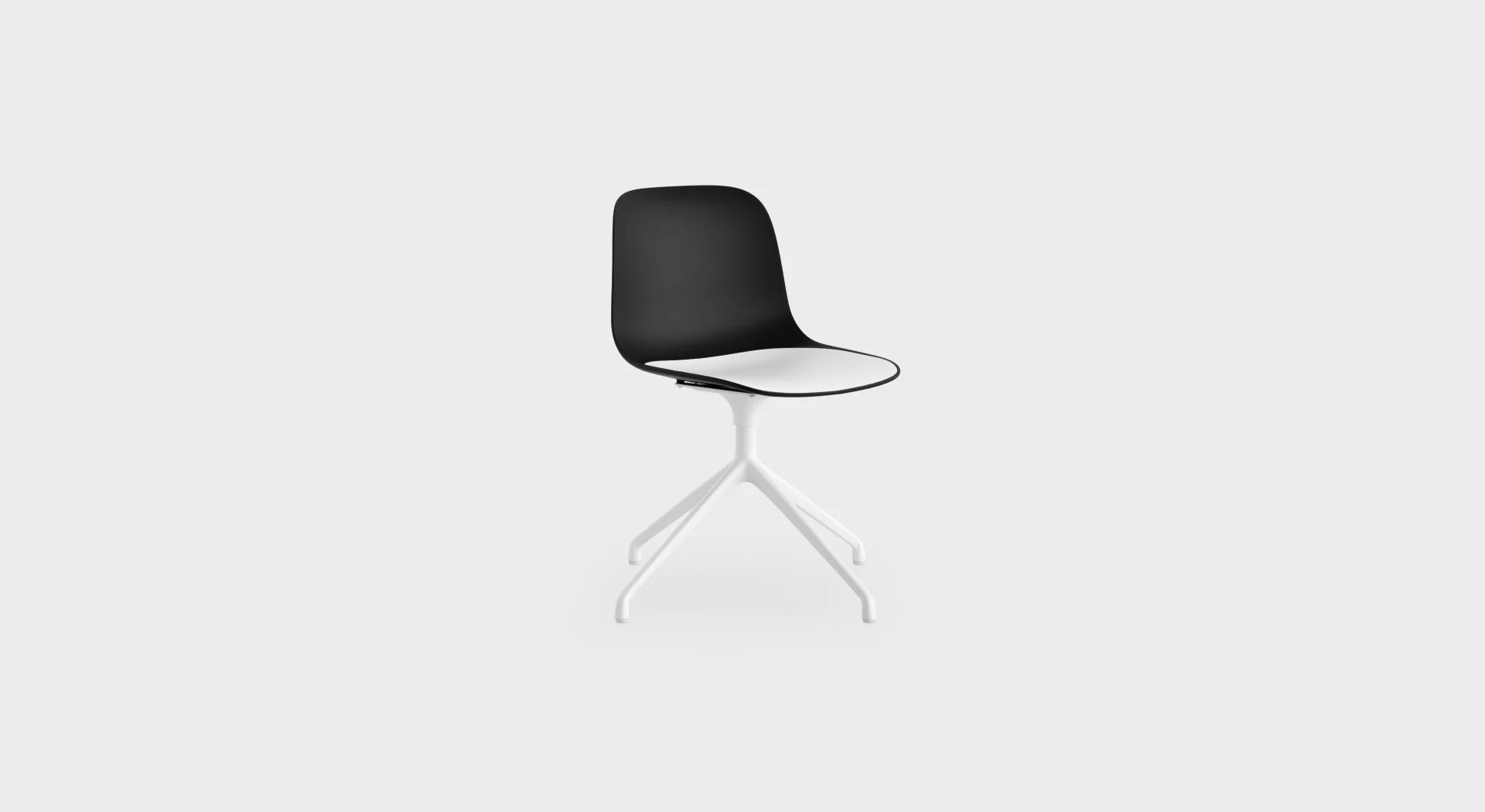 SEELA S344 visitor chair: trestle swivel base - Lapalma