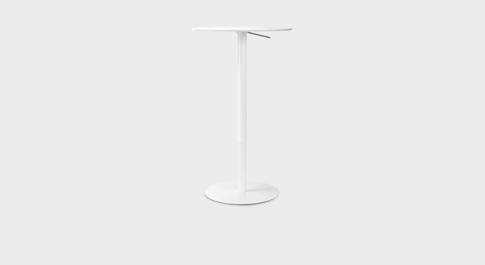 BRIO H72÷102 : table de bar réglable en hauteur Ø60 ÷ 70