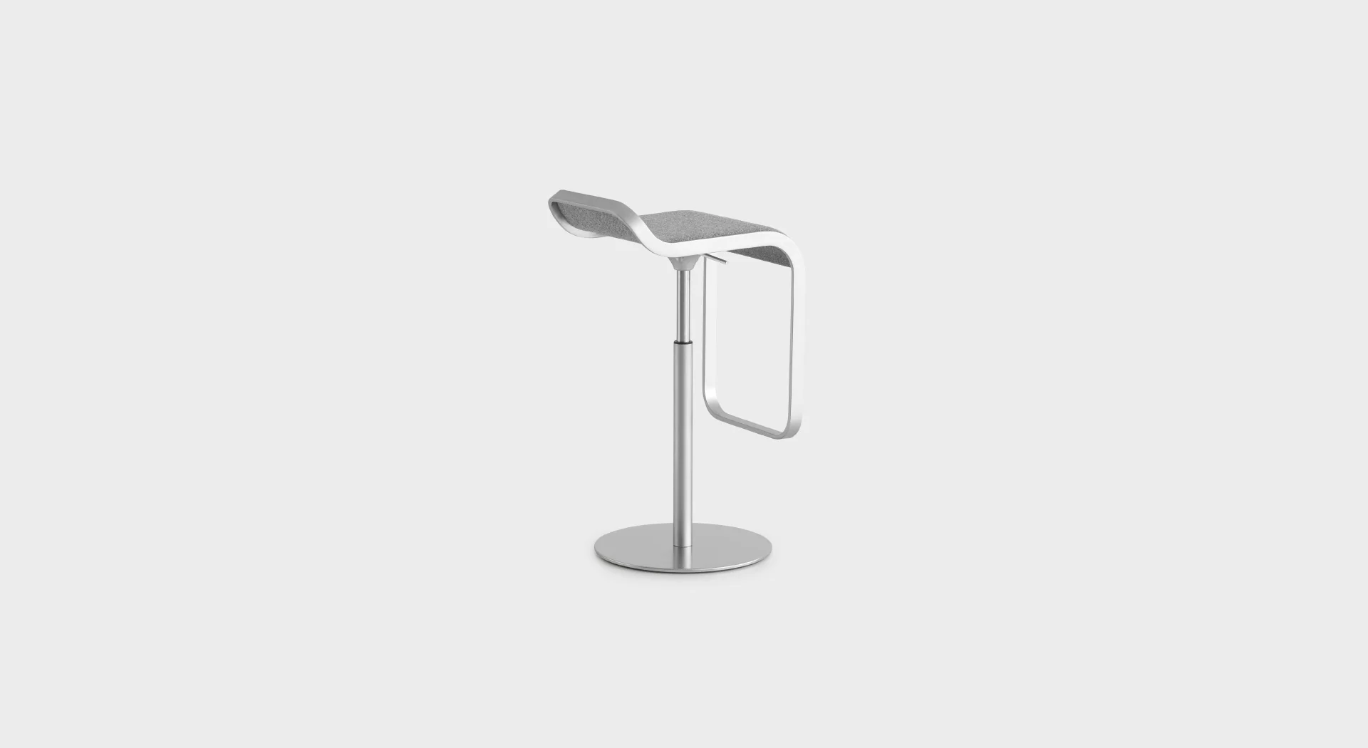 LEM S79 | Height-adjustable stool: Chromed frame H55 ÷ 67 - Lapalma